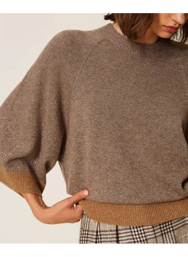Jumper Silver Taupe/"Tobacco Brown"