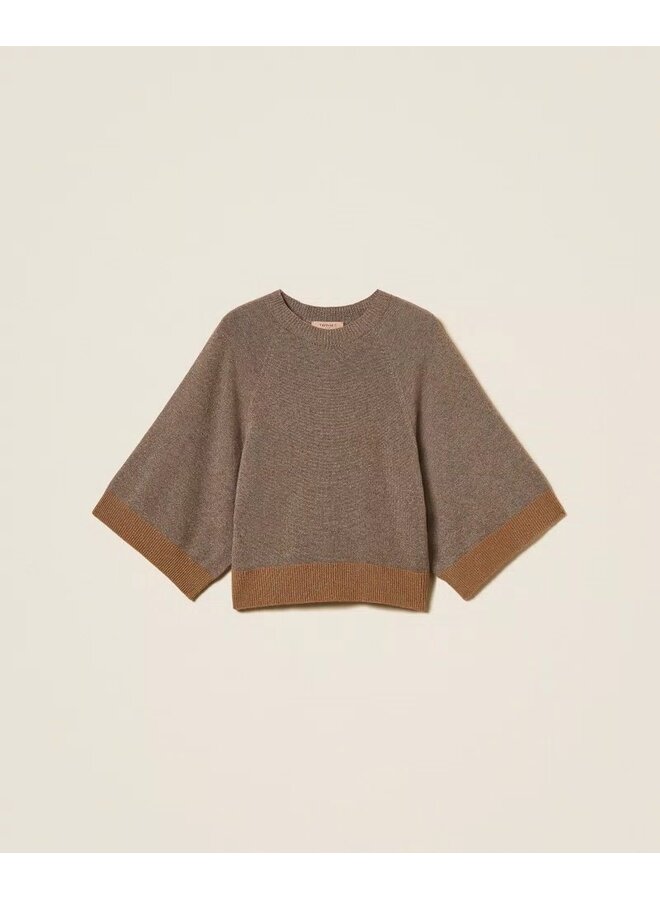 Jumper Silver Taupe/"Tobacco Brown"