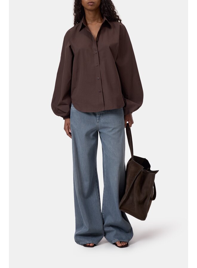 Raglan blouse Mahagony brown