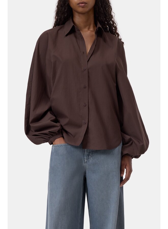 Raglan blouse Mahagony brown