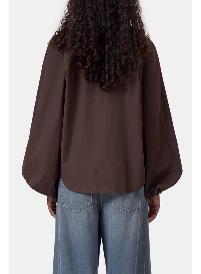 Raglan blouse Mahagony brown