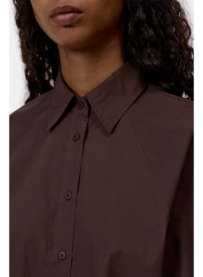 Raglan blouse Mahagony brown