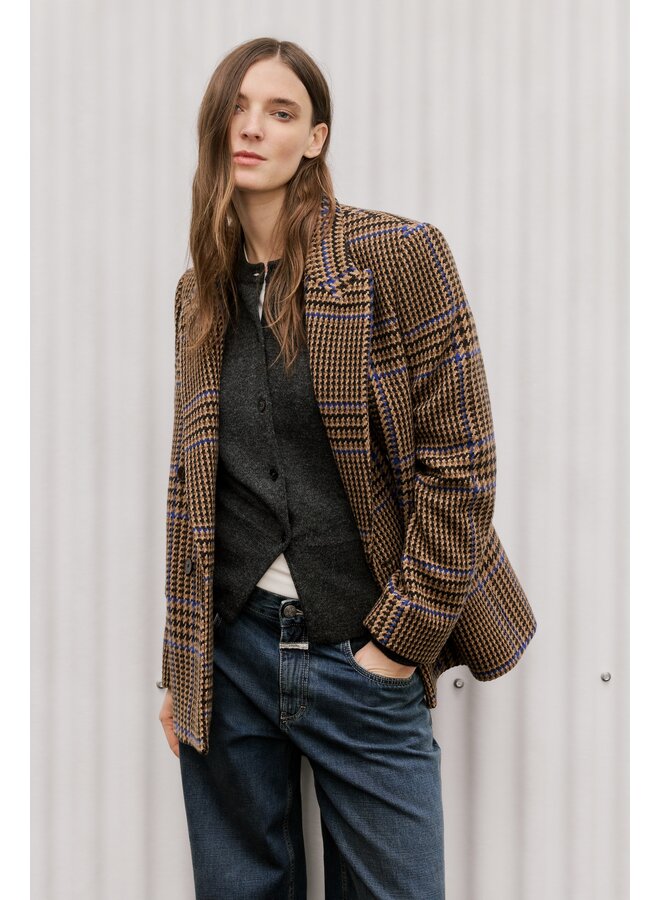 Fitted doublebreasted blazer Sand beige