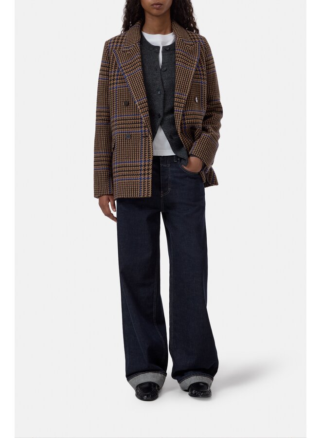 Fitted doublebreasted blazer Sand beige