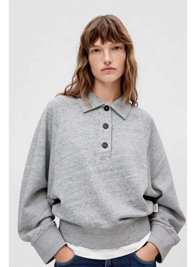 Rugby longsleeve Light grey melange