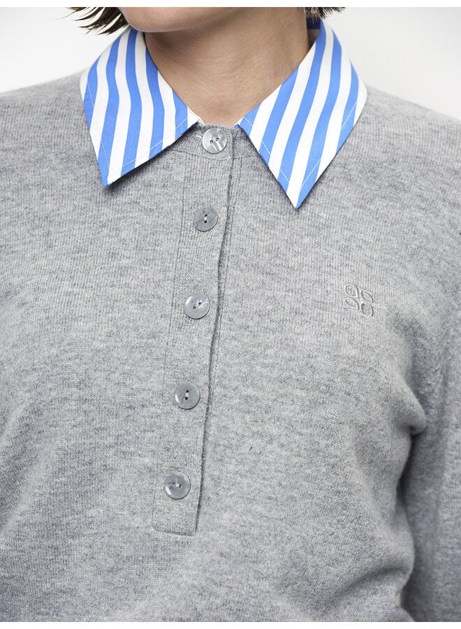 Mixed sweater THAMES Heather Grey