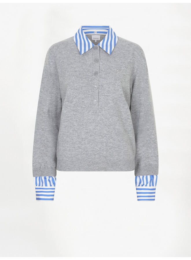 Mixed sweater THAMES Heather Grey