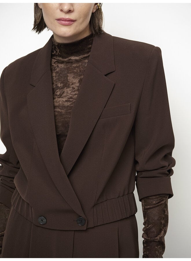 Cropped jacket REILLEY Espresso Brown
