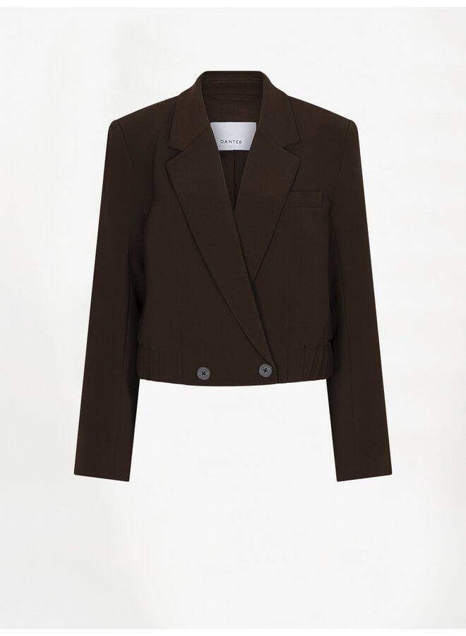 Cropped jacket REILLEY Espresso Brown