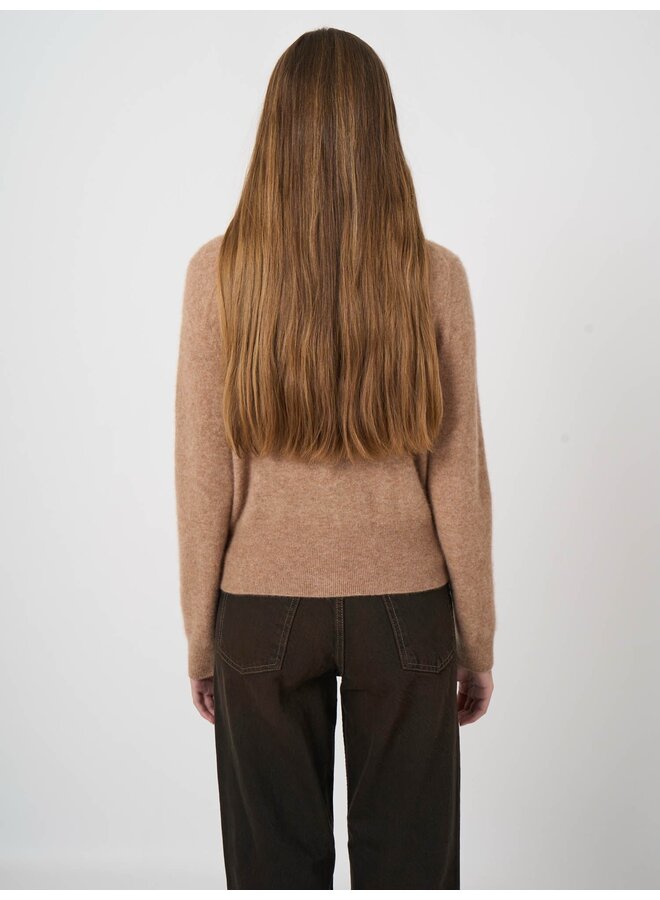 Cashmere/silk cardigan Fawn