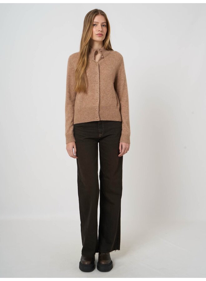 Cashmere/silk cardigan Fawn