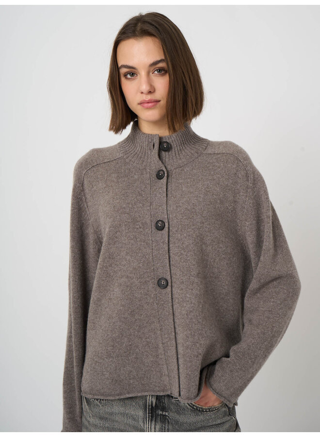 Baby wool cardigan Concrete