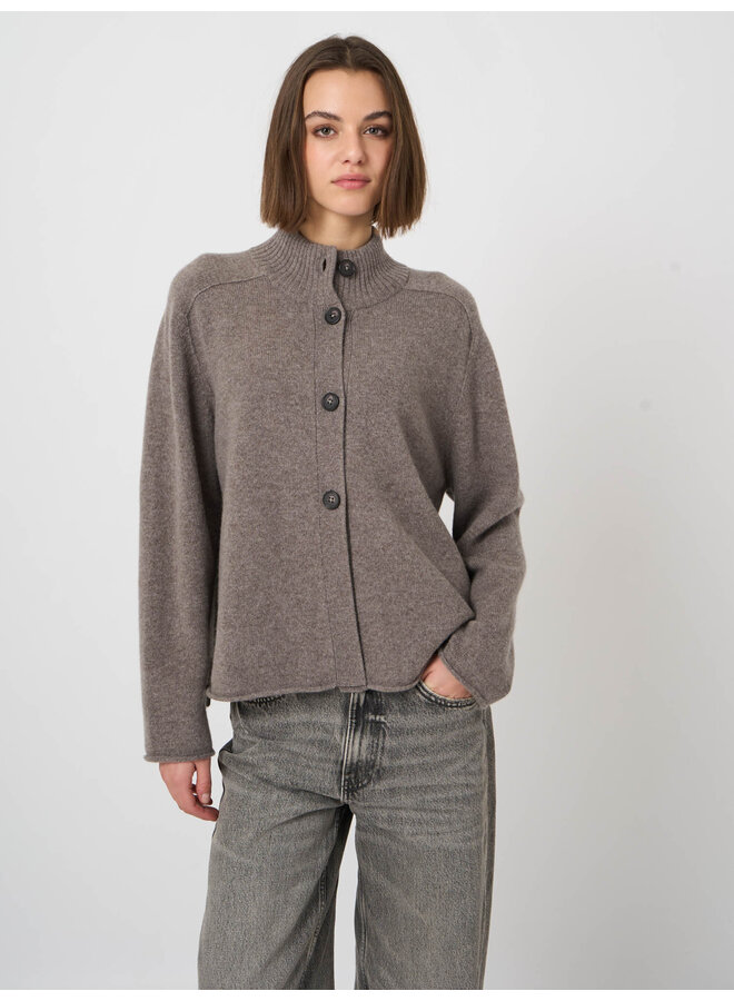 Baby wool cardigan Concrete