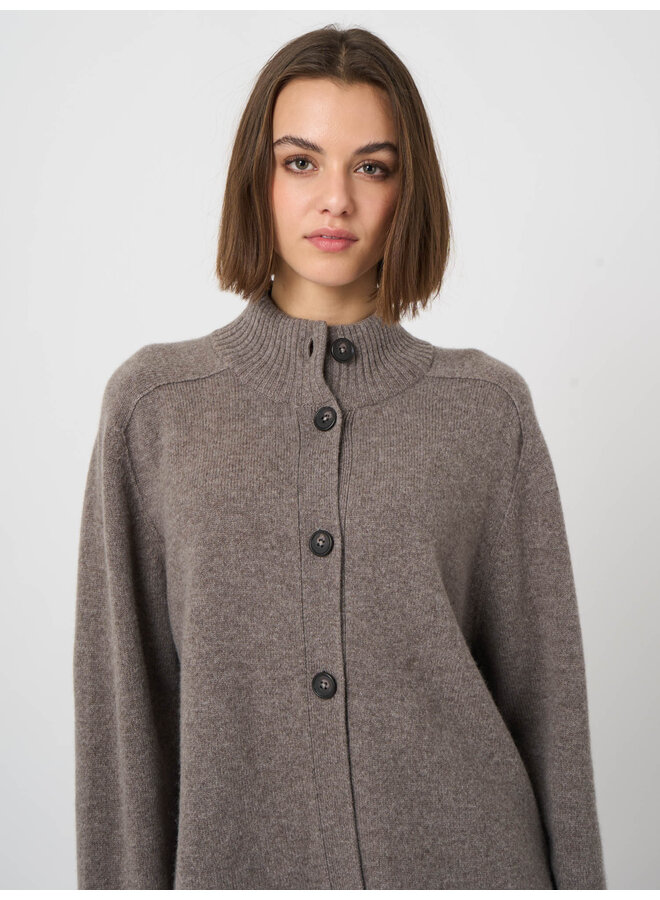 Baby wool cardigan Concrete