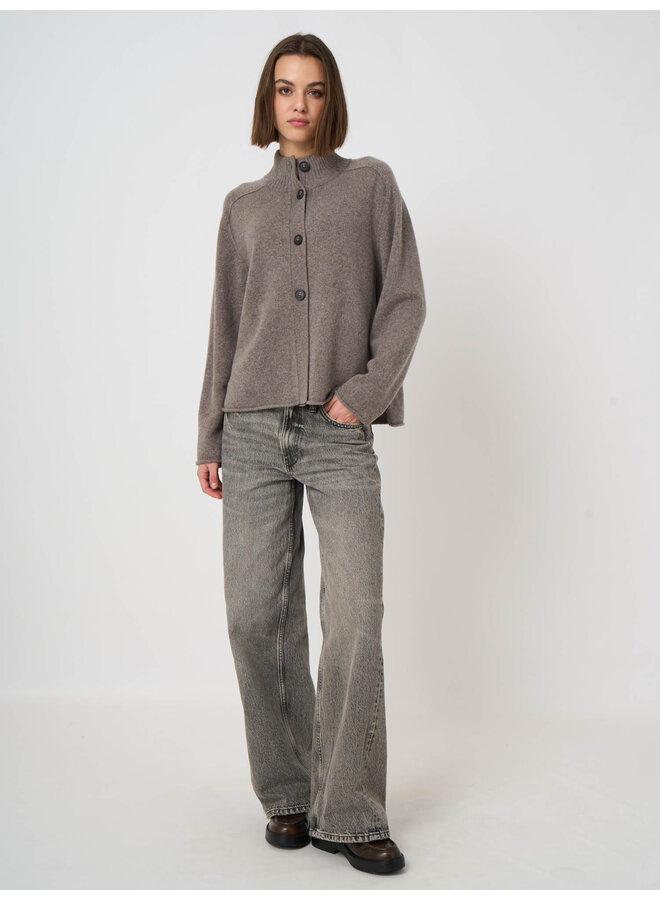 Baby wool cardigan Concrete