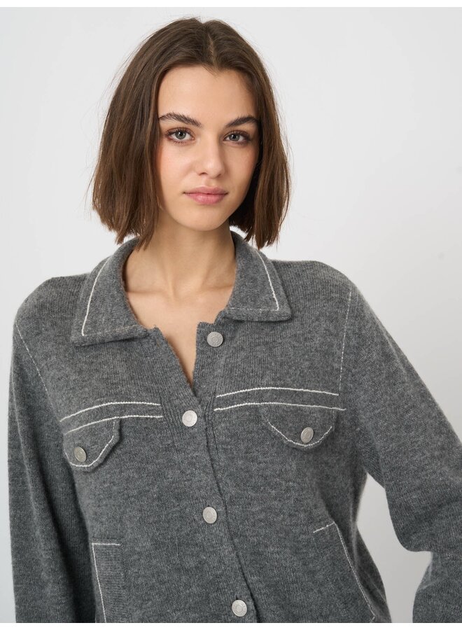Wool/cashmere cardigan Thunder