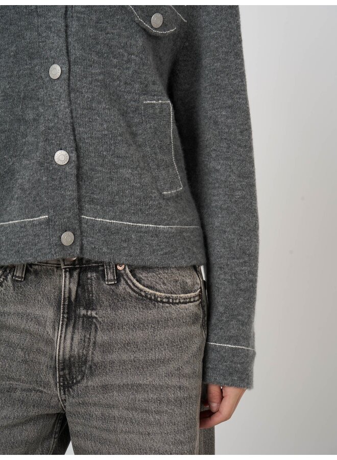 Wool/cashmere cardigan Thunder