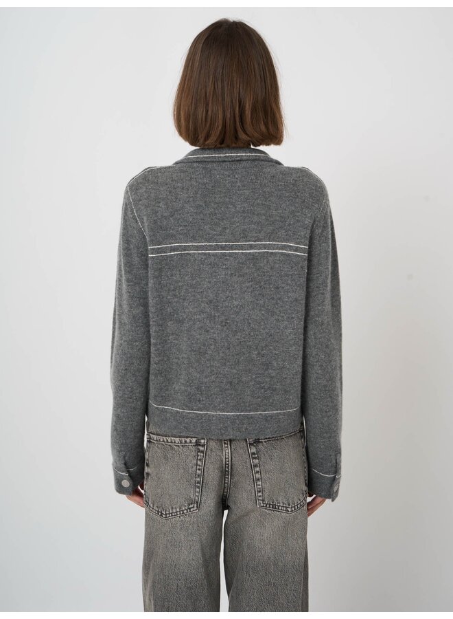 Wool/cashmere cardigan Thunder
