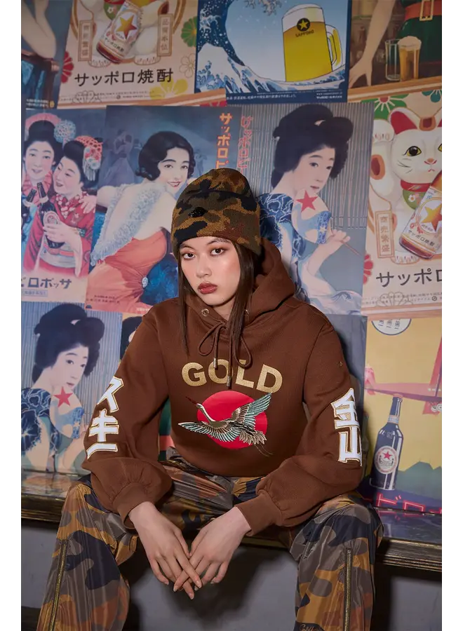 Hooded sweater TOBU deep mocha