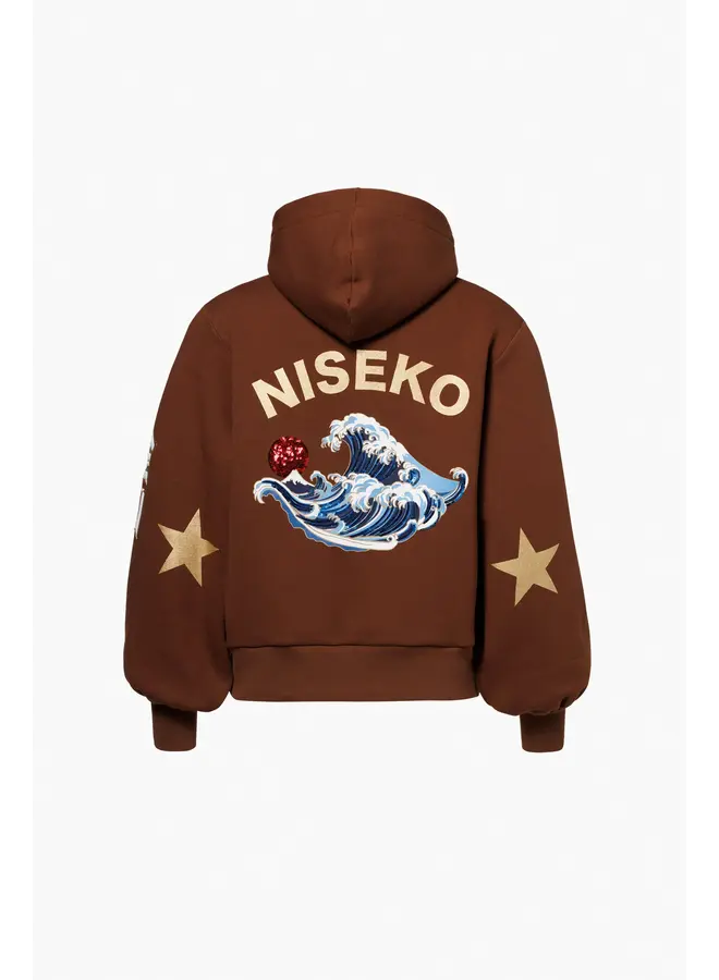Hooded sweater TOBU deep mocha