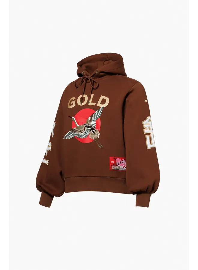 Hooded sweater TOBU deep mocha