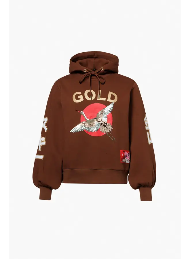 Hooded sweater TOBU deep mocha