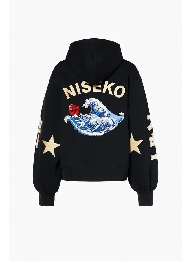 Hooded sweater TOBU black