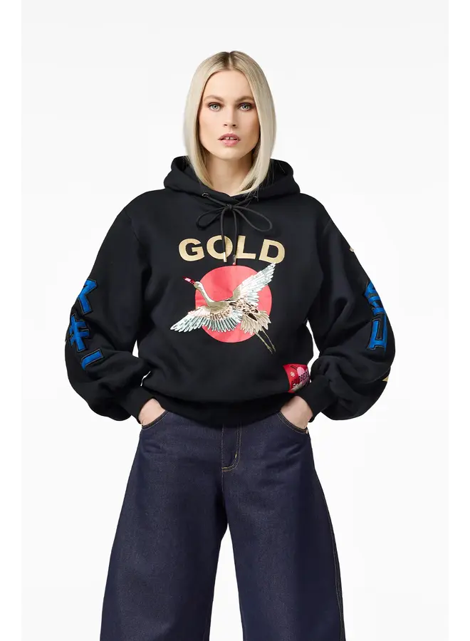 Hooded sweater TOBU black