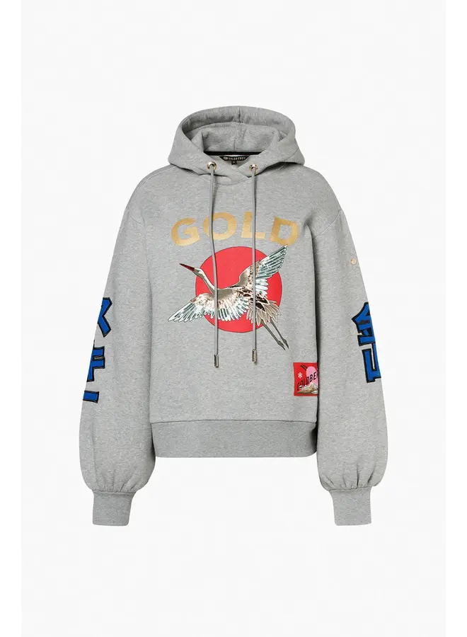 Hooded sweater TOBU grey melange