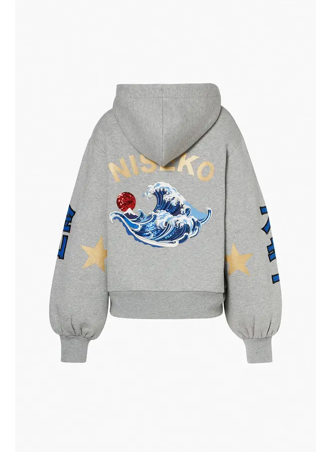 Hooded sweater TOBU grey melange