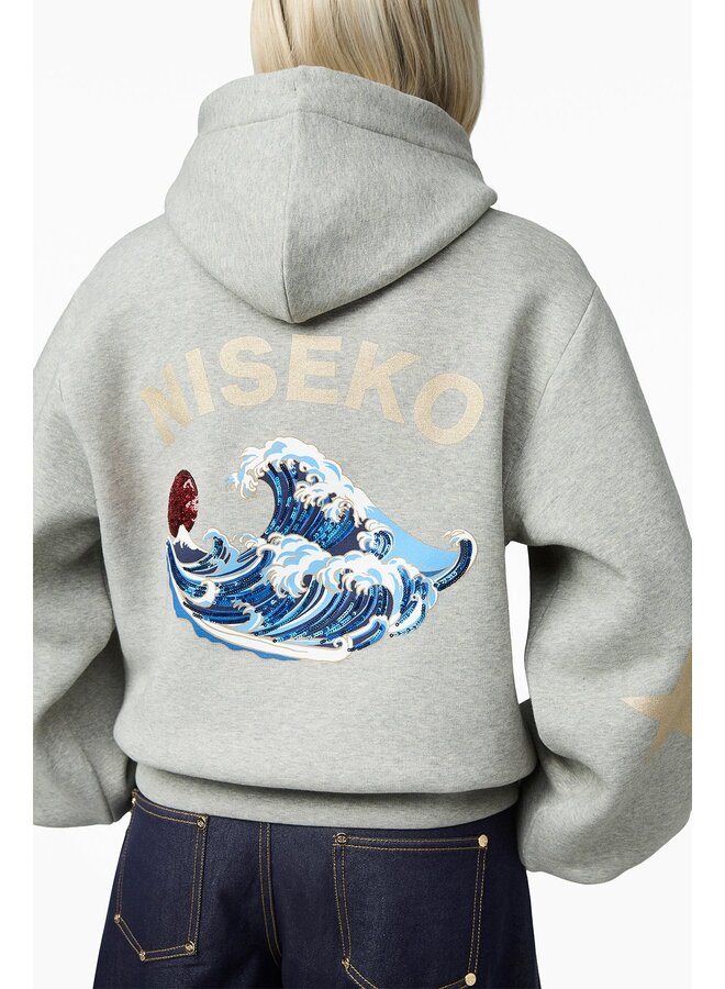 Hooded sweater TOBU grey melange