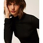 Turtleneck top with draping Nero