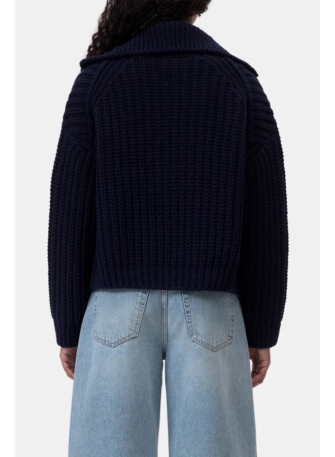 Zipped cardigan Dark night