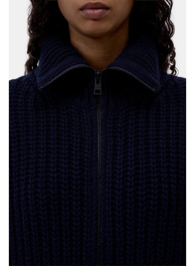 Zipped cardigan Dark night