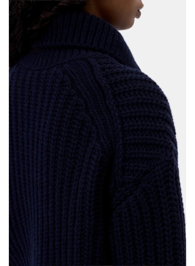 Zipped cardigan Dark night