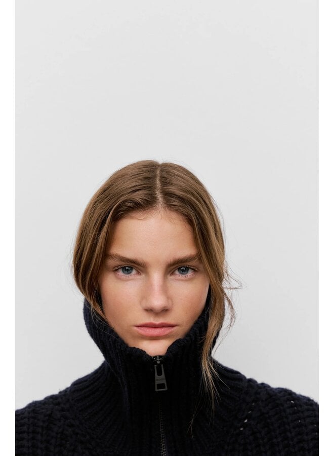 Zipped cardigan Dark night
