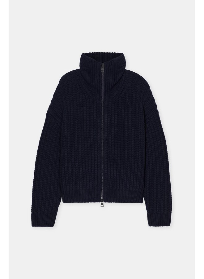 Zipped cardigan Dark night
