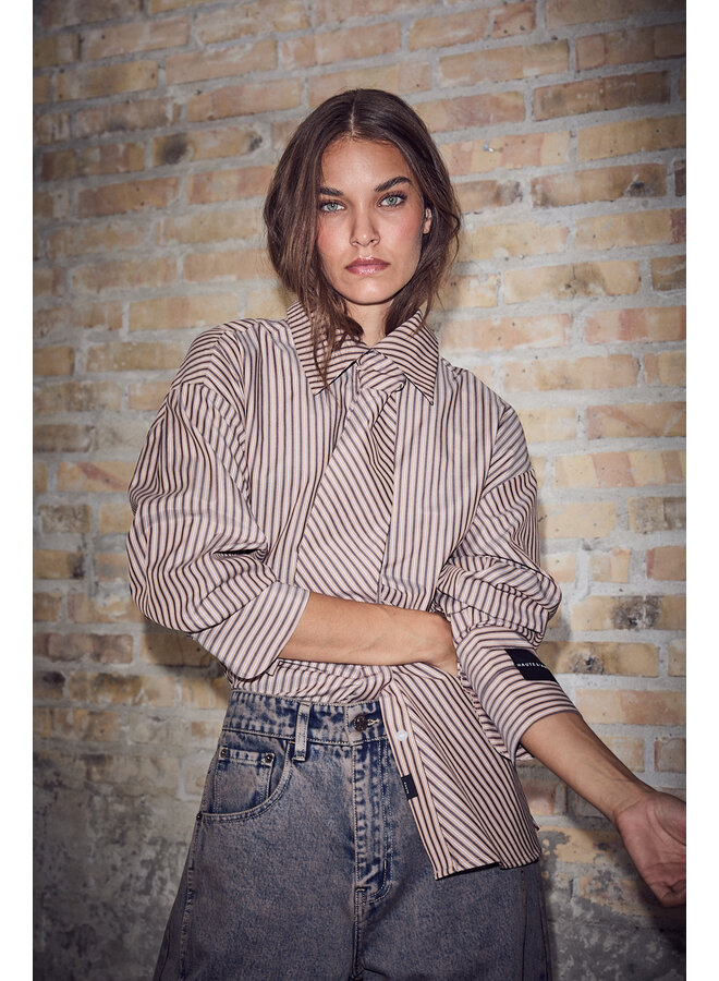 Gemma Tie Stripe Shirt dessert