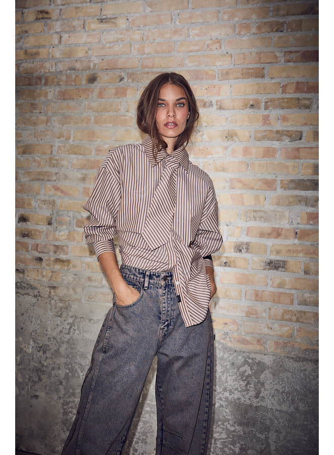 Gemma Tie Stripe Shirt dessert