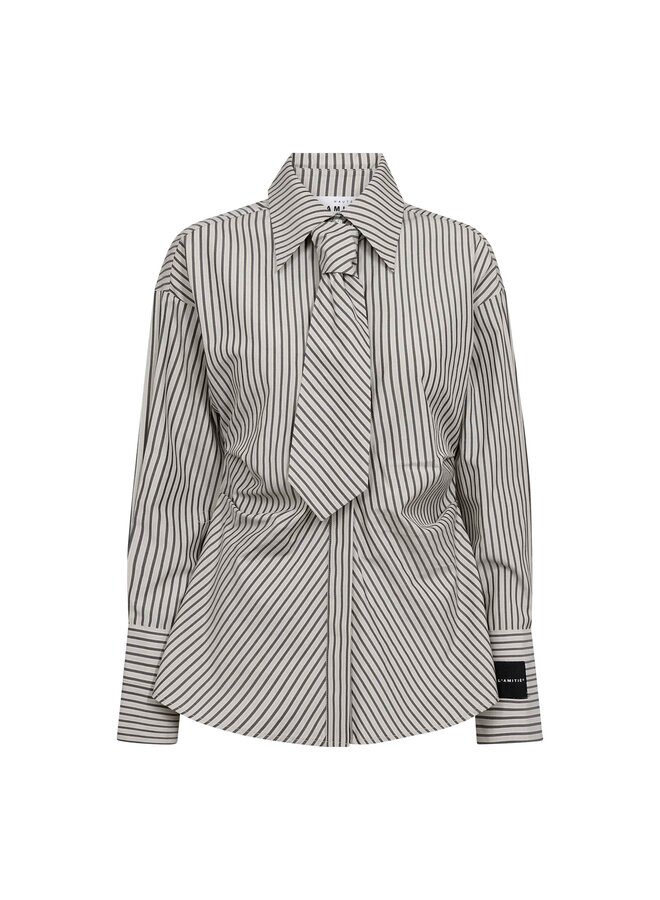 Gemma Tie Stripe Shirt beige