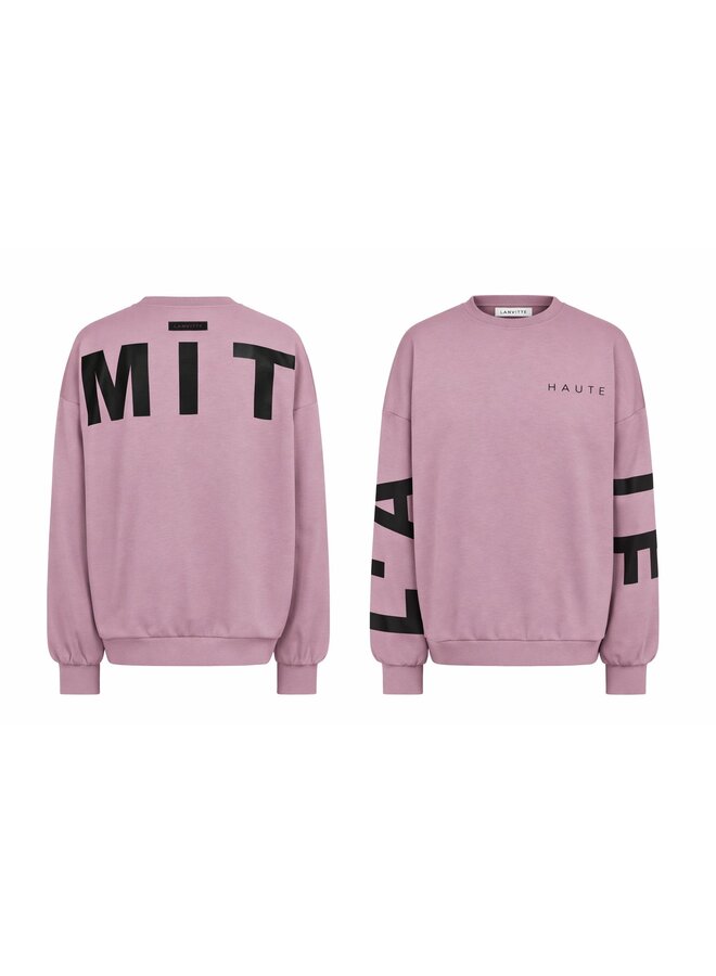 Maxi Split Logo Sweat misty rose