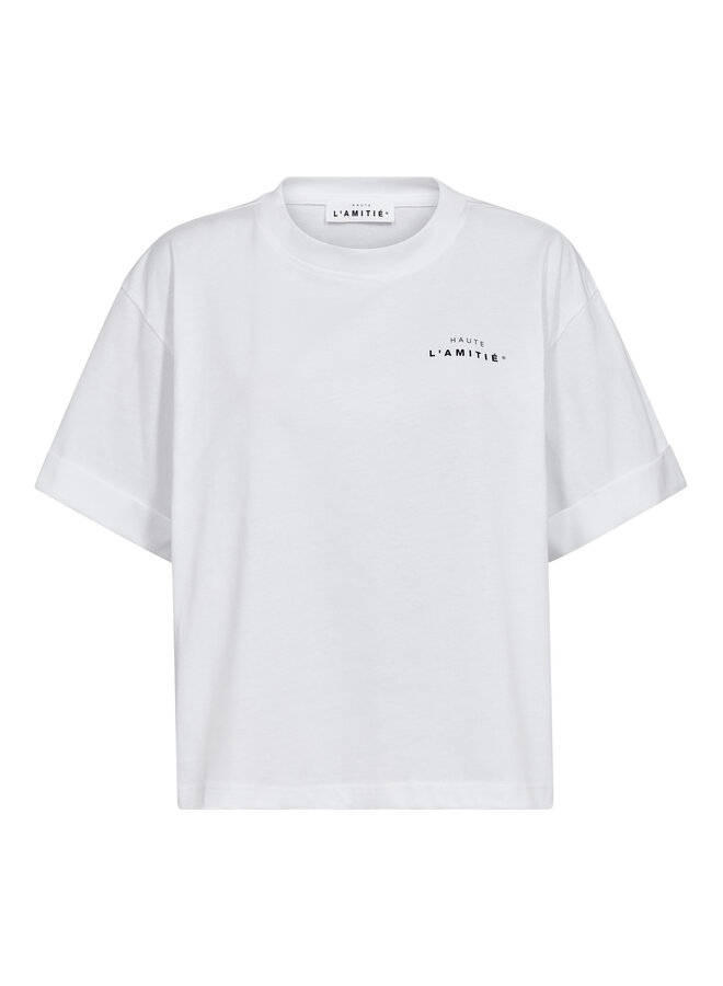 HL Crew Neck Crop Tee white