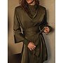 Satin dress NOANNE Moss Olive