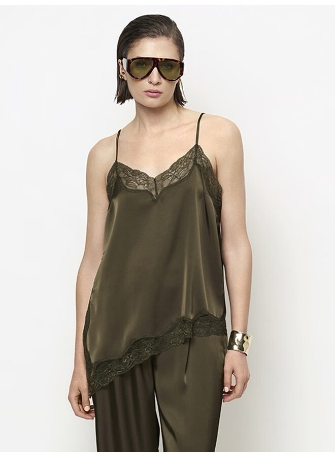 Lace top DAWNA Moss Olive