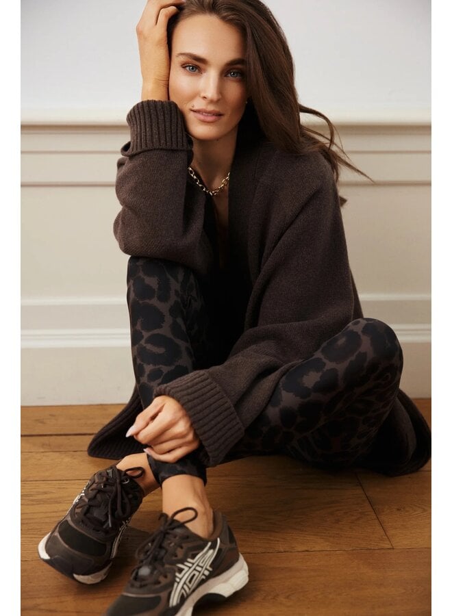 Florence Boyfriend Cardigan Cacao Melange