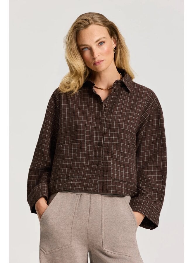 Sillia Shirt Brown Black