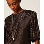 Sequins stripes brown