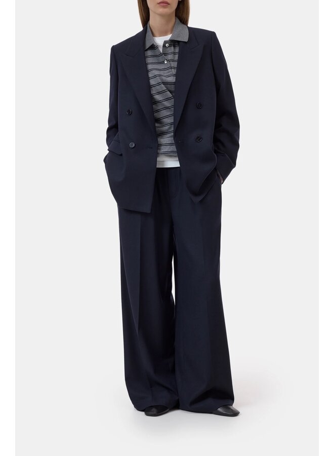 Fitted doublebreasted blazer Dark night