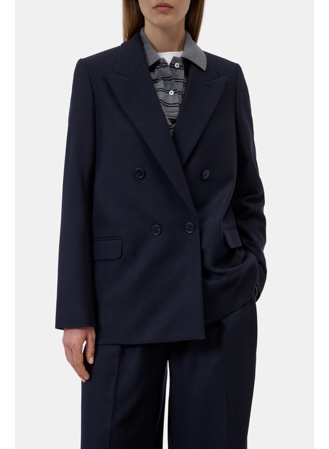 Fitted doublebreasted blazer Dark night