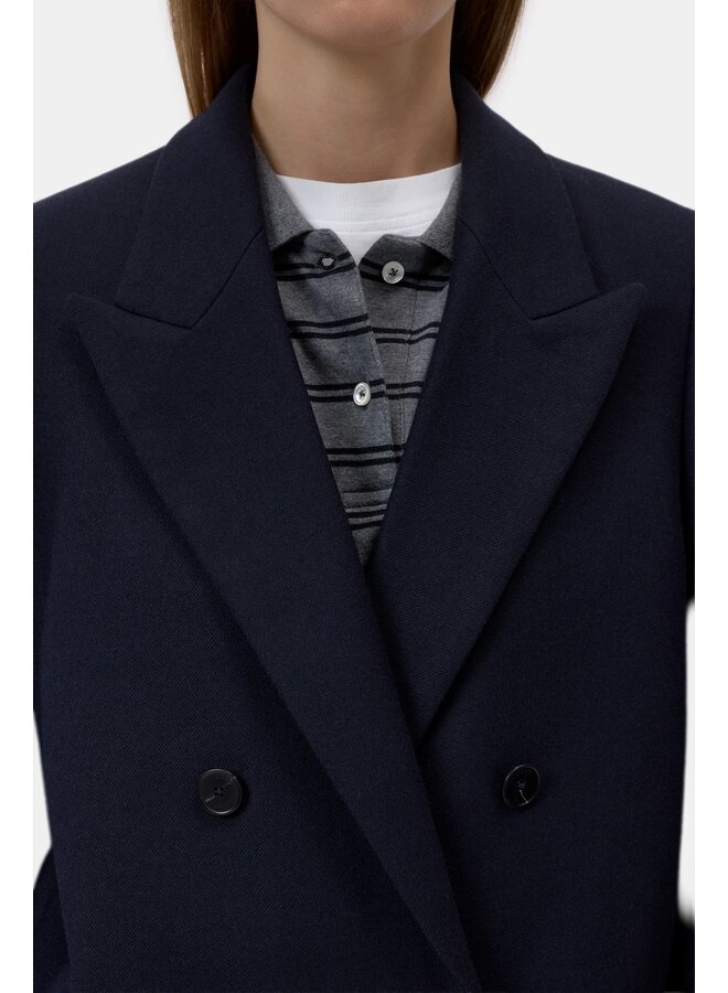 Fitted doublebreasted blazer Dark night
